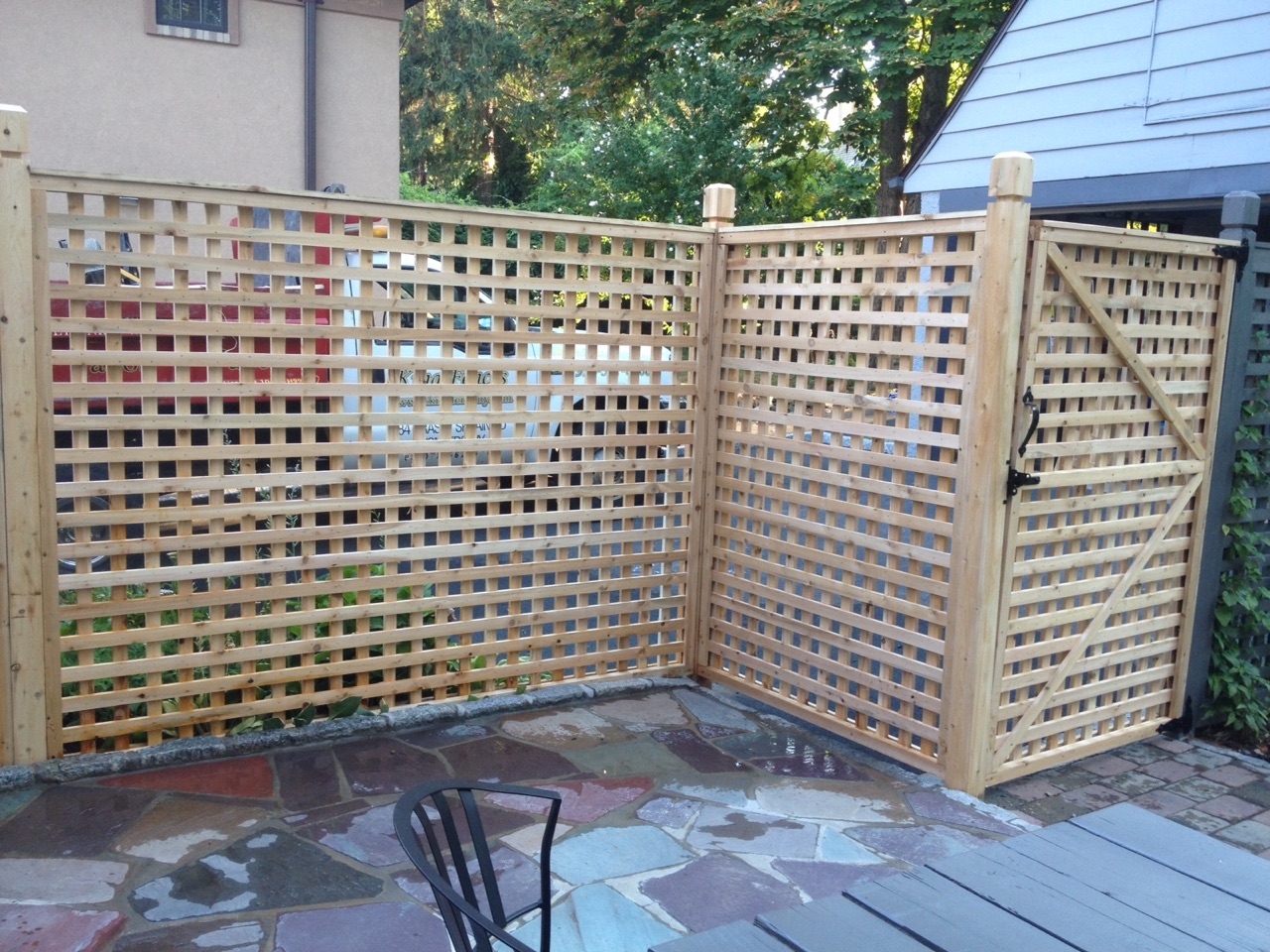 Cedar wood square lattice section - Yonkers NY